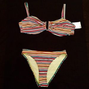 H&M 2 piece stripe Bikini